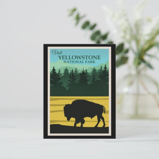 Yellowstone, Wyoming Reisposter Briefkaart (Staand voorkant)