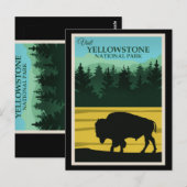 Yellowstone, Wyoming Reisposter Briefkaart (Voorkant / Achterkant)