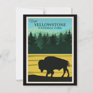 Yellowstone, Wyoming Reisposter Briefkaart