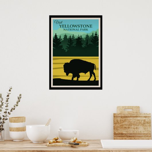 Yellowstone, Wyoming Reisposter Poster (Keuken)