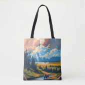 Yellowstone Wyoming USA  kunst Tote Bag (Voorkant)