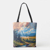 Yellowstone Wyoming USA  kunst Tote Bag (Achterkant)
