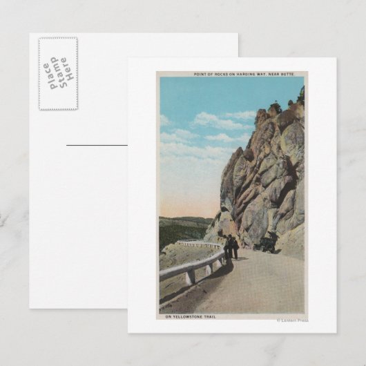 Yellowstone, WYVacationers, oude auto, nabij Briefkaart (Voorkant / Achterkant)