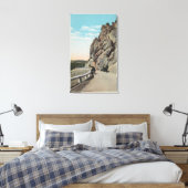 Yellowstone, WYVacationers, oude auto, nabij Canvas Afdruk (Insitu (Slaapkamer))