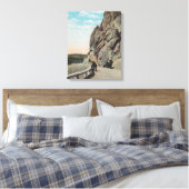Yellowstone, WYVacationers, oude auto, nabij Canvas Afdruk (Insitu (Slaapkamer))