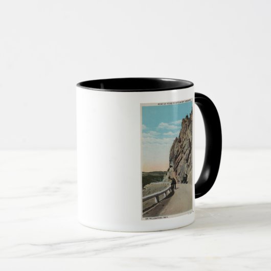 Yellowstone, WYVacationers, oude auto, nabij Mok (Voorkant rechts)