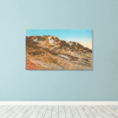Yellowstone, WYView of Jupiter Terrace Canvas Afdruk (Insitu (Houten vloer))