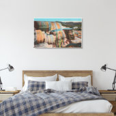Yellowstone, WYView of Mammoth Hot Springs Canvas Afdruk (Insitu (Slaapkamer))