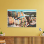 Yellowstone, WYView of Mammoth Hot Springs Canvas Afdruk (Insitu (Woonkamer))