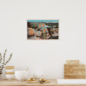 Yellowstone, WYView of Mammoth Hot Springs Poster (Keuken)