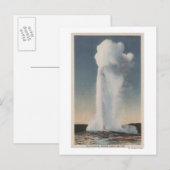 Yellowstone, WYView of Old Faithful Erupting Briefkaart (Voorkant / Achterkant)