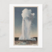 Yellowstone, WYView of Old Faithful Erupting Briefkaart (Voorkant)
