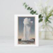 Yellowstone, WYView of Old Faithful Erupting Briefkaart (Staand voorkant)