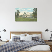 Yellowstone, WYView of Piney Inn Canvas Afdruk (Insitu (Slaapkamer))