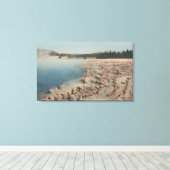Yellowstone, WYView of Sapphire Pool Canvas Afdruk (Insitu (Houten vloer))