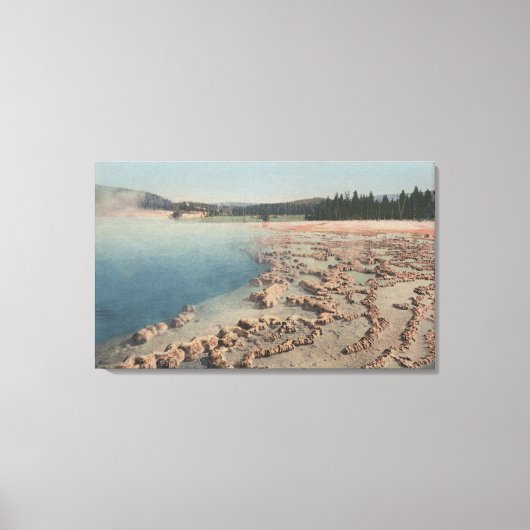 Yellowstone, WYView of Sapphire Pool Canvas Afdruk (Voorkant)
