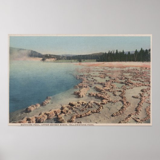 Yellowstone, WYView of Sapphire Pool Poster (Voorkant)