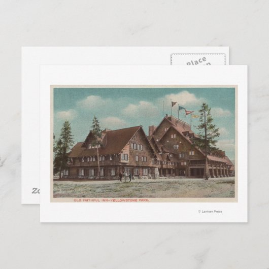 Yellowstone, WYView of Whole Old Faithful Inn Briefkaart (Voorkant / Achterkant)