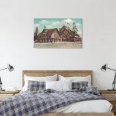 Yellowstone, WYView of Whole Old Faithful Inn Canvas Afdruk (Insitu (Slaapkamer))