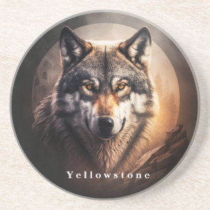 Yellowstone Zandsteen Onderzetter Wolf