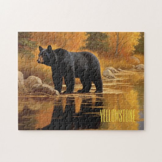 Yellowstone zwart Beer spel puzzel (Horizontaal)
