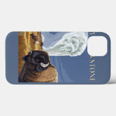 YellowstoneBison met ouderwets getrouw Case-Mate iPhone Case (Achterkant (horizontaal))