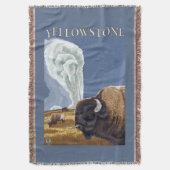 YellowstoneBison met ouderwets getrouw Deken (Voorkant Verticaal)