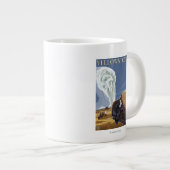 YellowstoneBison met ouderwets getrouw Grote Koffiekop (Voorkant rechts)