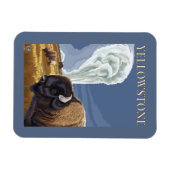 YellowstoneBison met ouderwets getrouw Magneet (Horizontaal)