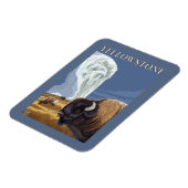 YellowstoneBison met ouderwets getrouw Magneet (Linkerzijde)