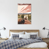 YellowstoneBison Scene Canvas Afdruk (Insitu (Slaapkamer))