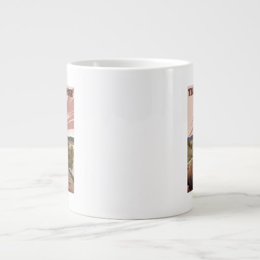 YellowstoneBison Scene Grote Koffiekop (Voorkant)