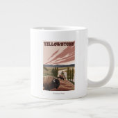 YellowstoneBison Scene Grote Koffiekop (Rechts)