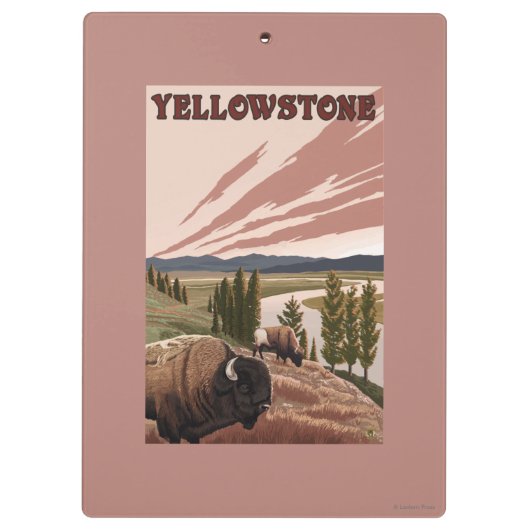 YellowstoneBison Scene Klembord (Achterkant)