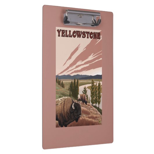 YellowstoneBison Scene Klembord (Rechts)