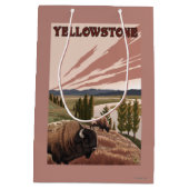 YellowstoneBison Scene Medium Cadeauzakje (Achterkant)