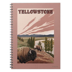 YellowstoneBison Scene Notitieboek