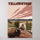 YellowstoneBison Scene Poster (Voorkant)