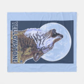 YellowstoneHowling Wolf Fleece Deken (Voorkant (Horizontaal))