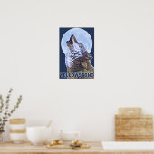 YellowstoneHowling Wolf Poster (Keuken)