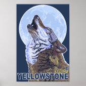 YellowstoneHowling Wolf Poster (Voorkant)