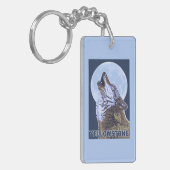 YellowstoneHowling Wolf Sleutelhanger (Voorkant Links)