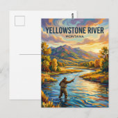 Yellowstonerivier VS Briefkaart (Voorkant / Achterkant)