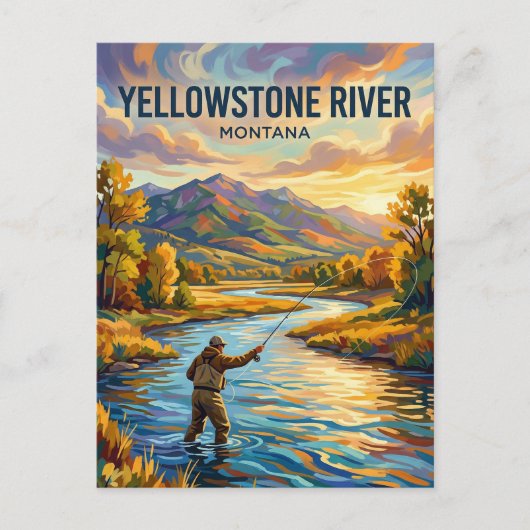 Yellowstonerivier VS Briefkaart (Voorkant)