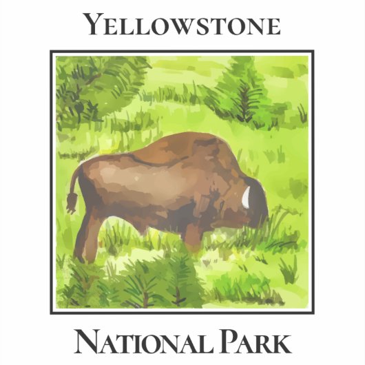 Yellowstone's Vriendelijke Reus Sticker (Voorkant)