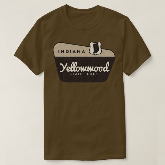 Yellowwood State Forest Indiana Welkomstbord T-shirt (Design voorkant)