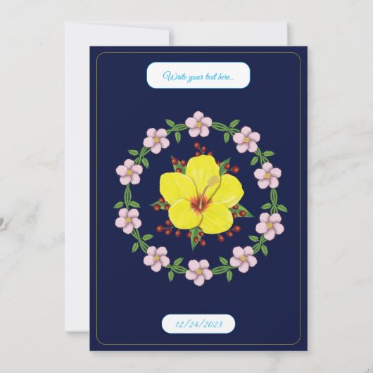 Yellw Hibiscus. (Achterkant)