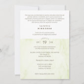 Yelow Marble Effect Romantic Photo Quinceañerank Kaart (Achterkant)