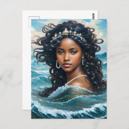 Yemaya Orisha Watergodin Ocean Art Briefkaart