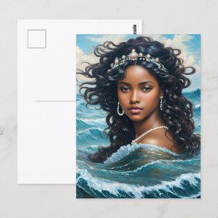 Yemaya Orisha Watergodin Ocean Art Briefkaart
